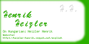 henrik heizler business card